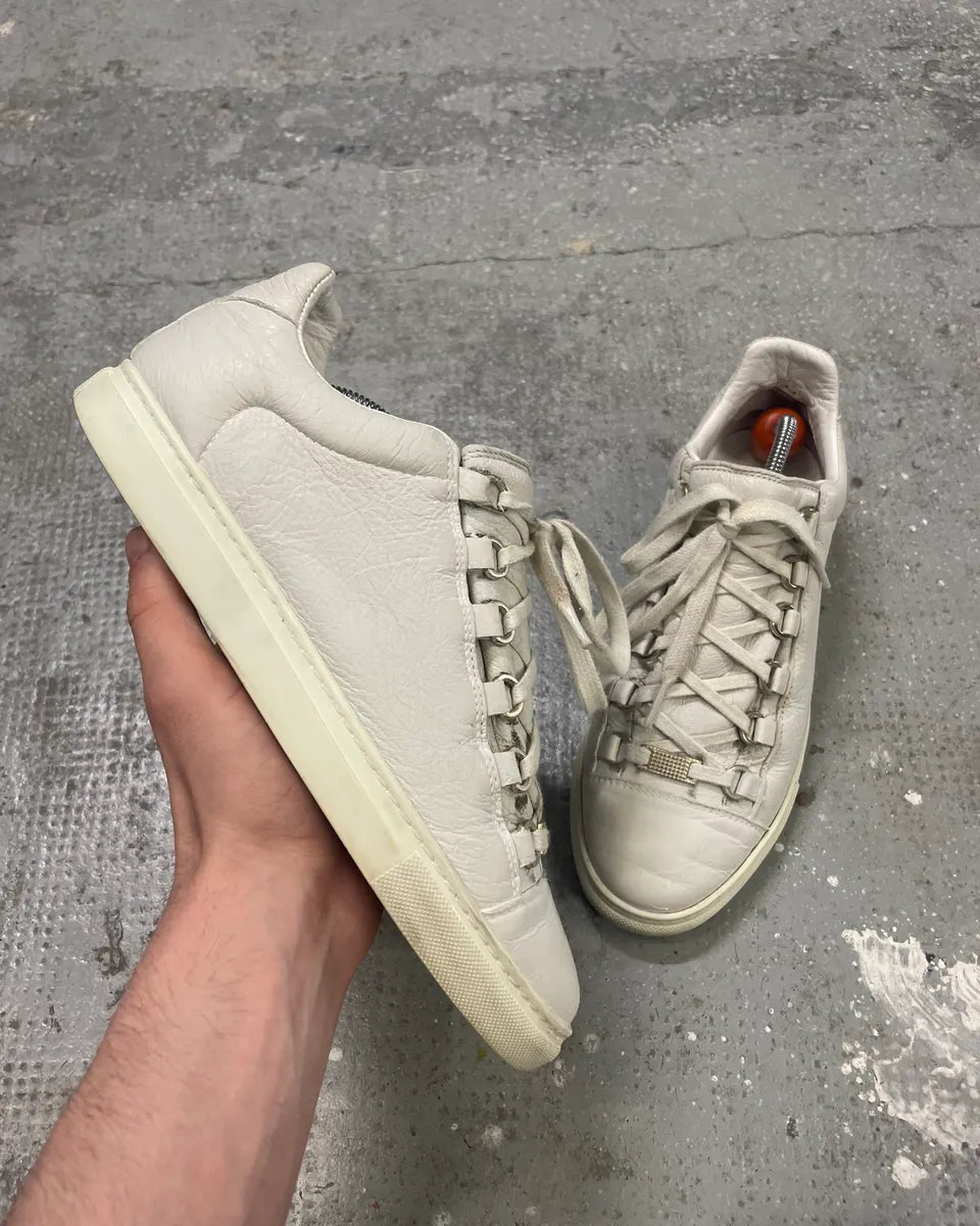 Balenciaga Arena White Leather Shoes (40.5eu/us7.5) 0