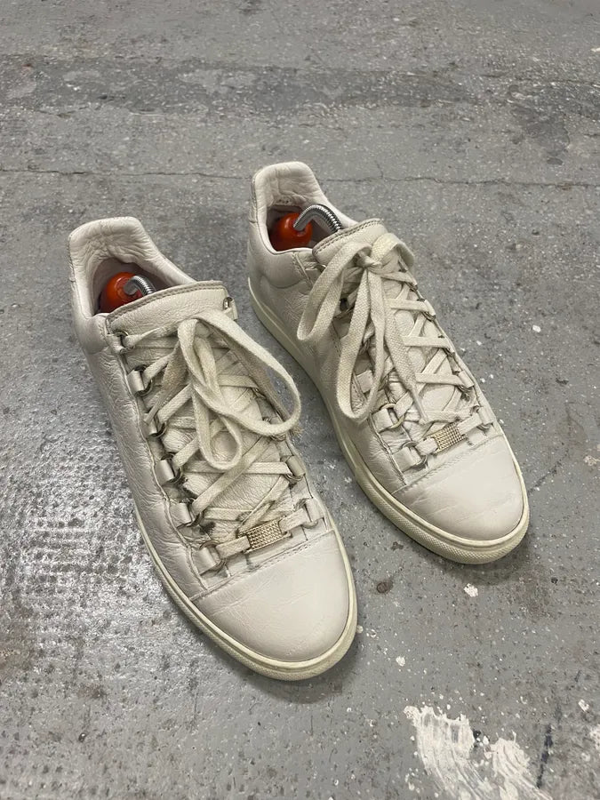 Balenciaga Arena White Leather Shoes (40.5eu/us7.5) 3