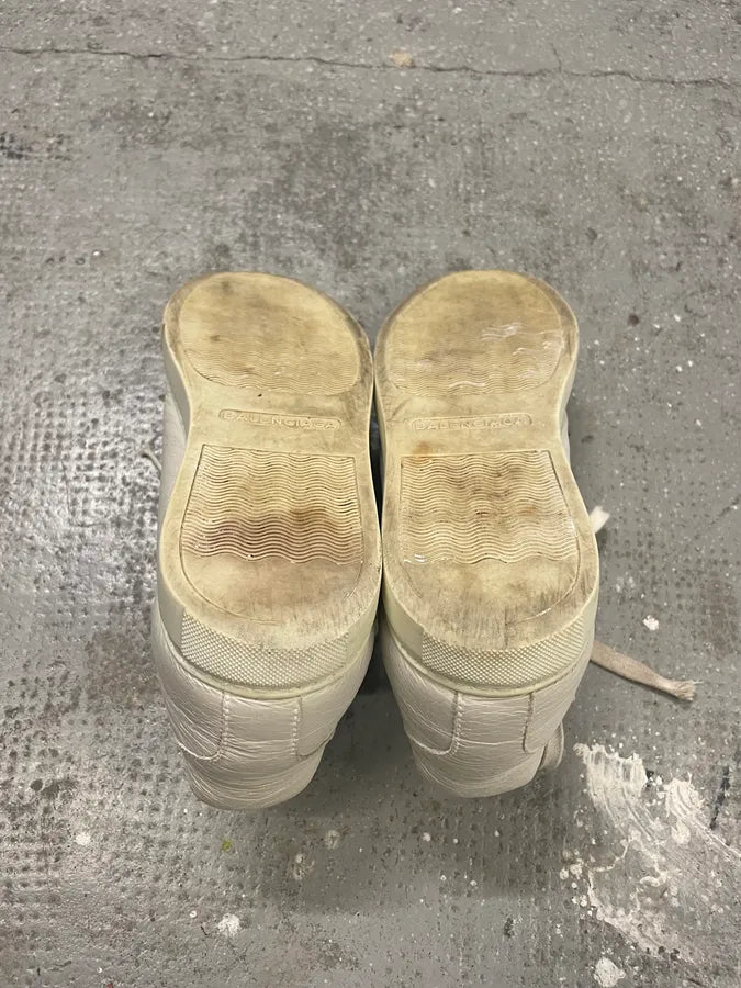 Balenciaga Arena White Leather Shoes (40.5eu/us7.5) 7