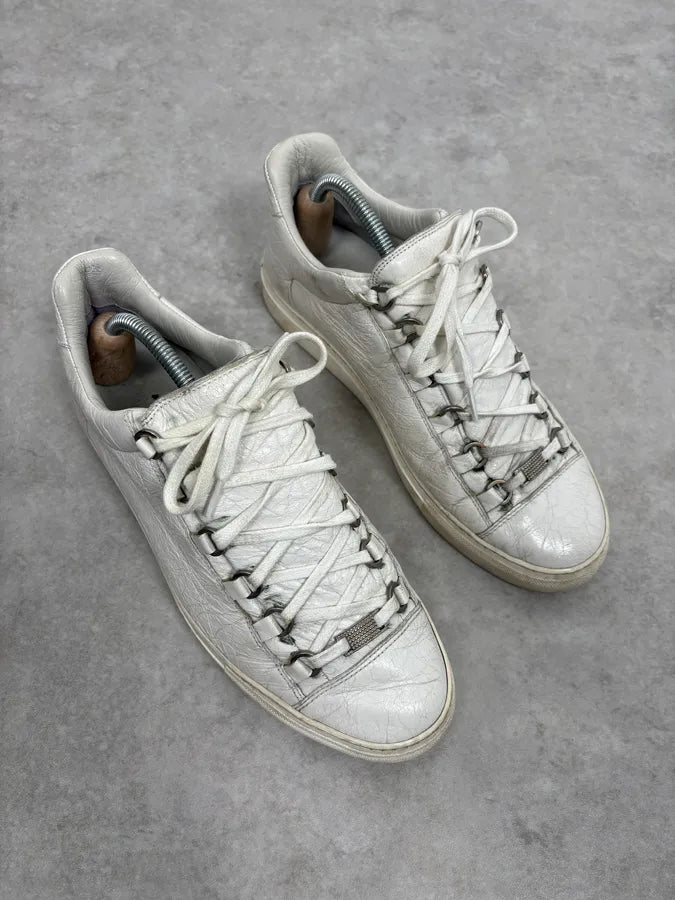 Balenciaga Arena White Leather Sneakers FRqIrEo 3