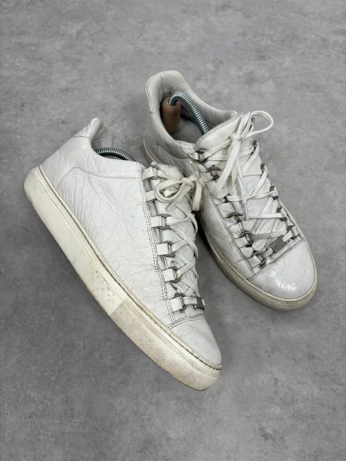 Balenciaga Arena White Leather Sneakers FRqIrEo 4