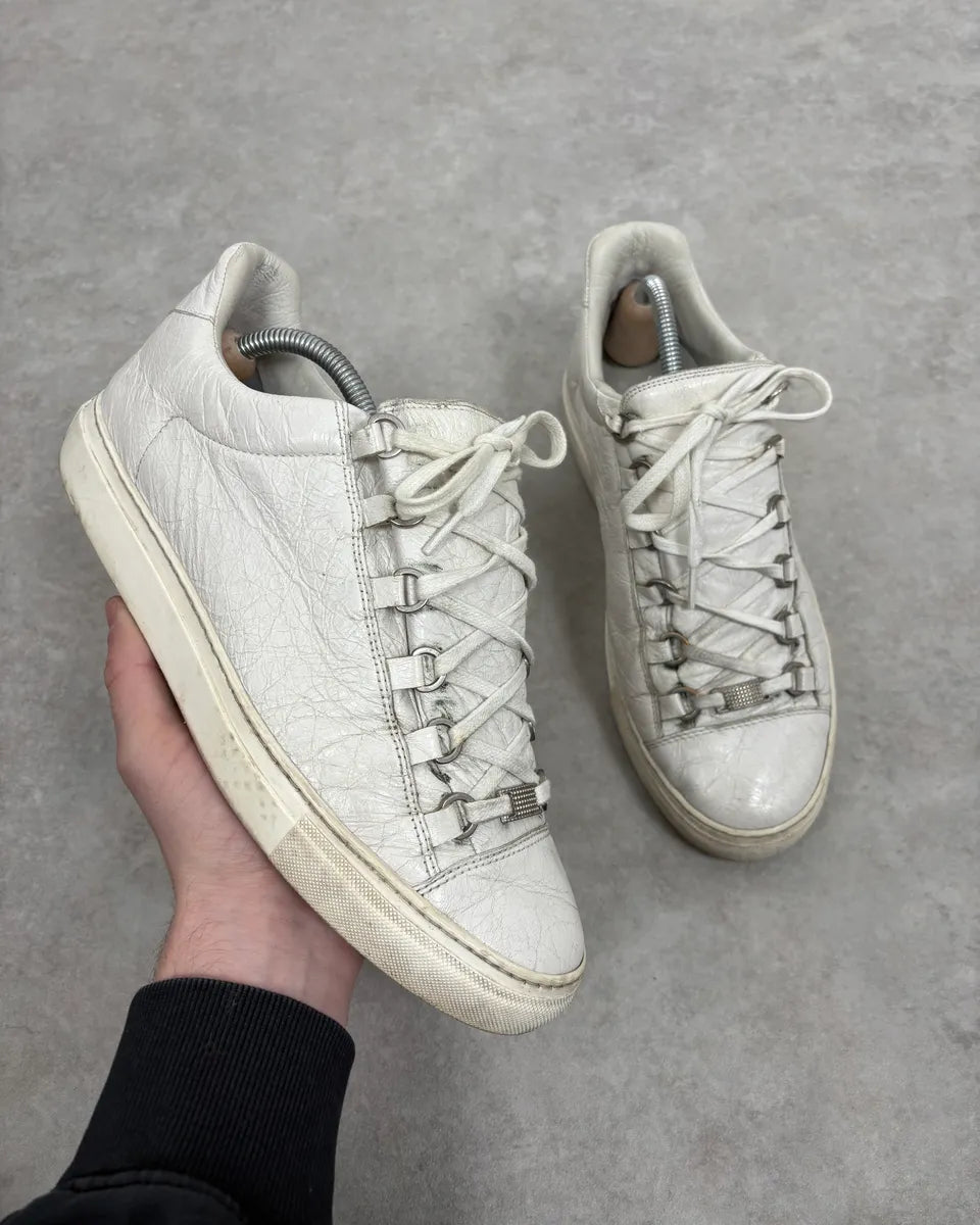 Balenciaga Arena White Leather Sneakers FRqIrEo 0