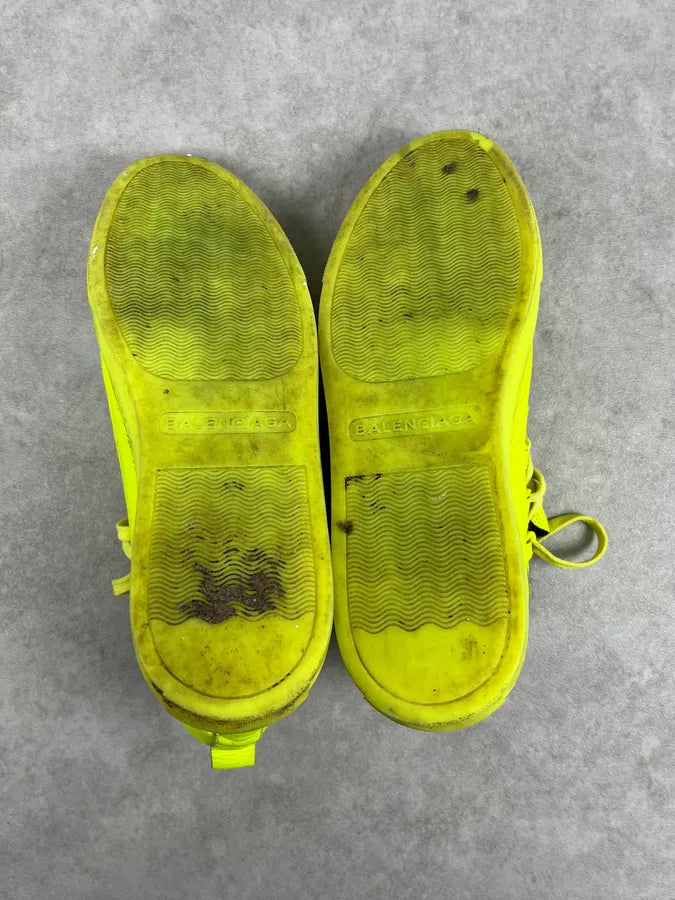 Balenciaga Arena Yellow Fluo High Leather Sneakers CieXyTI 6