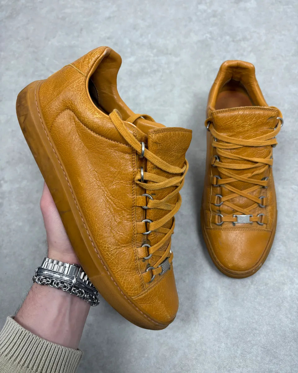 Balenciaga Arena Yellow Leather Sneakers fPLABJa 0