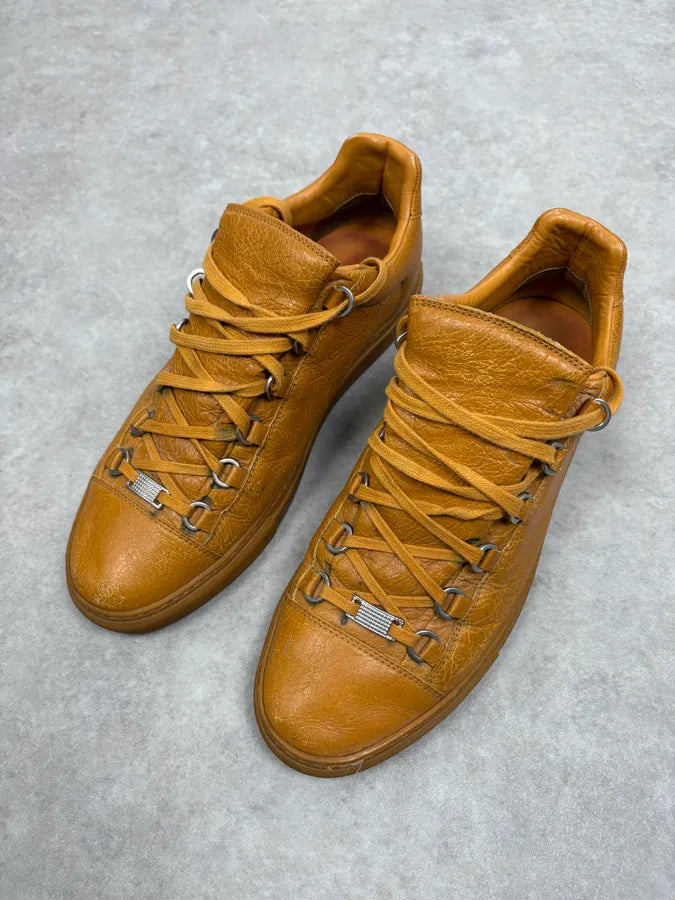 Balenciaga Arena Yellow Leather Sneakers fPLABJa 2