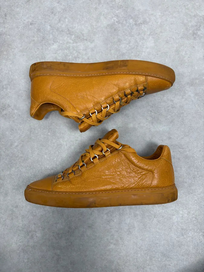 Balenciaga Arena Yellow Leather Sneakers fPLABJa 3