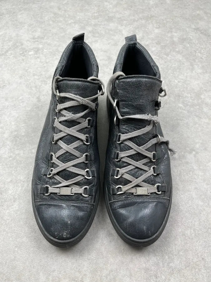 2010s Balenciaga Arena Grey High Leather Sneakers alAjPba 1