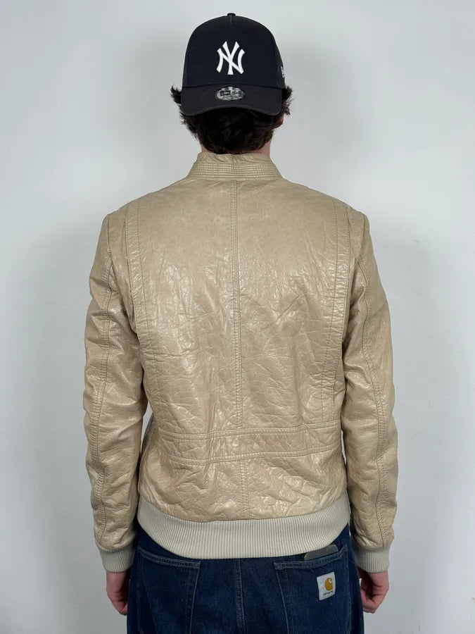 AW2006 Balenciaga Beige Premium Leather Jacket wKYIPXp 2