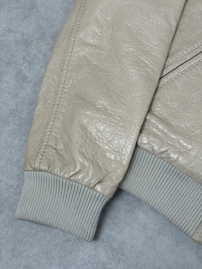 AW2006 Balenciaga Beige Premium Leather Jacket wKYIPXp 7