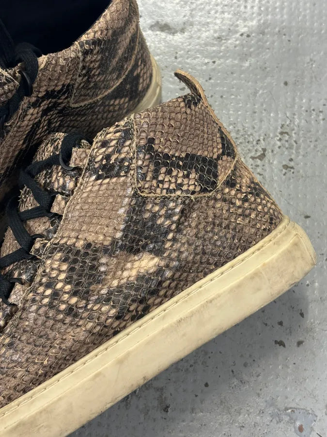 Balenciaga Arena Beige Python Leather High Sneakers CIkwQJn 9