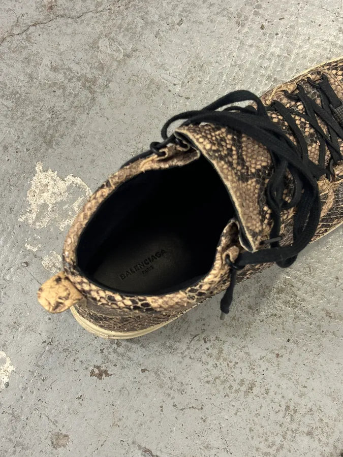 Balenciaga Arena Beige Python Leather High Sneakers CIkwQJn 14
