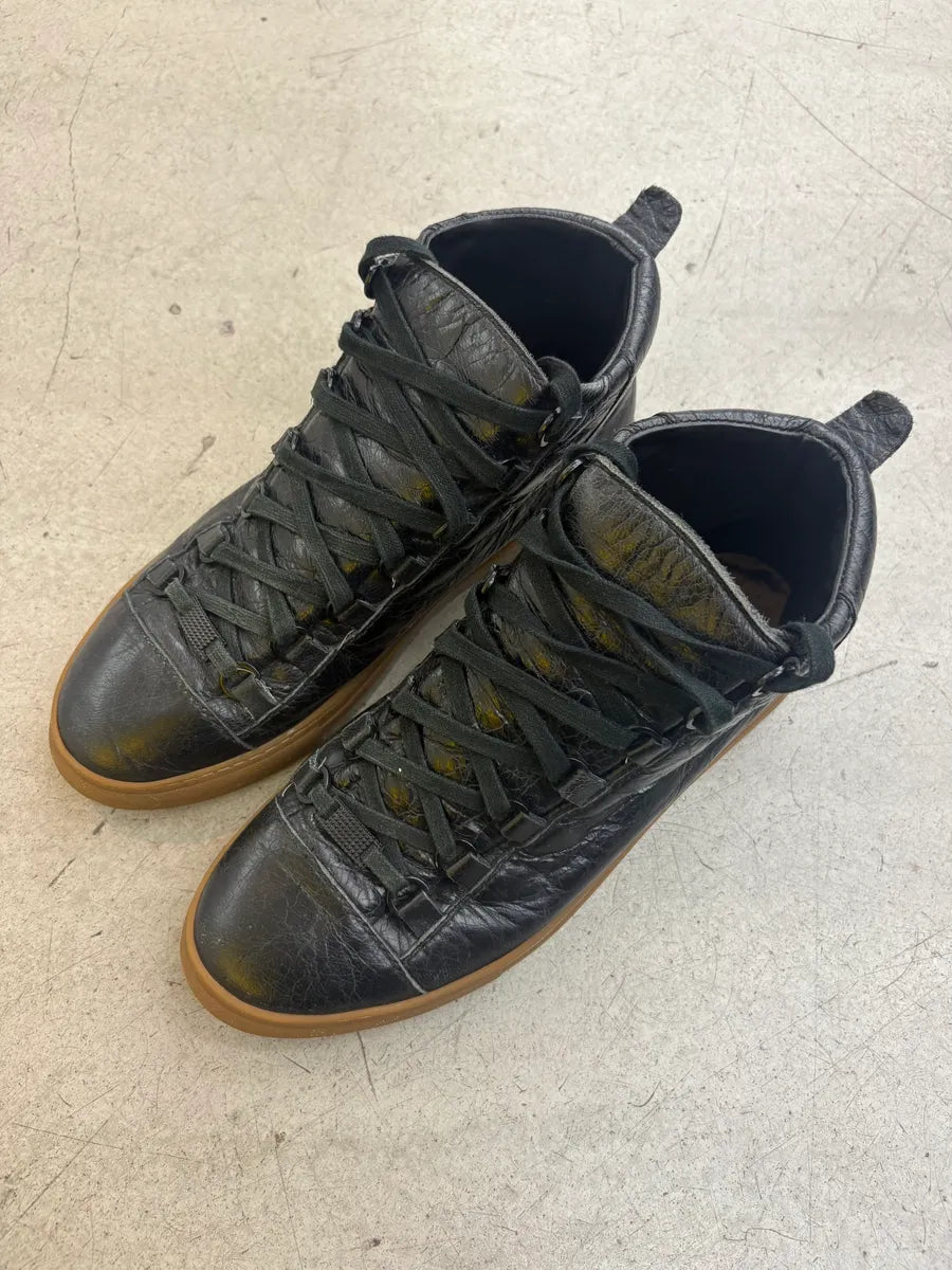 Balenciaga Arena Black Gum Sole High Sneakers pMDznCT 2