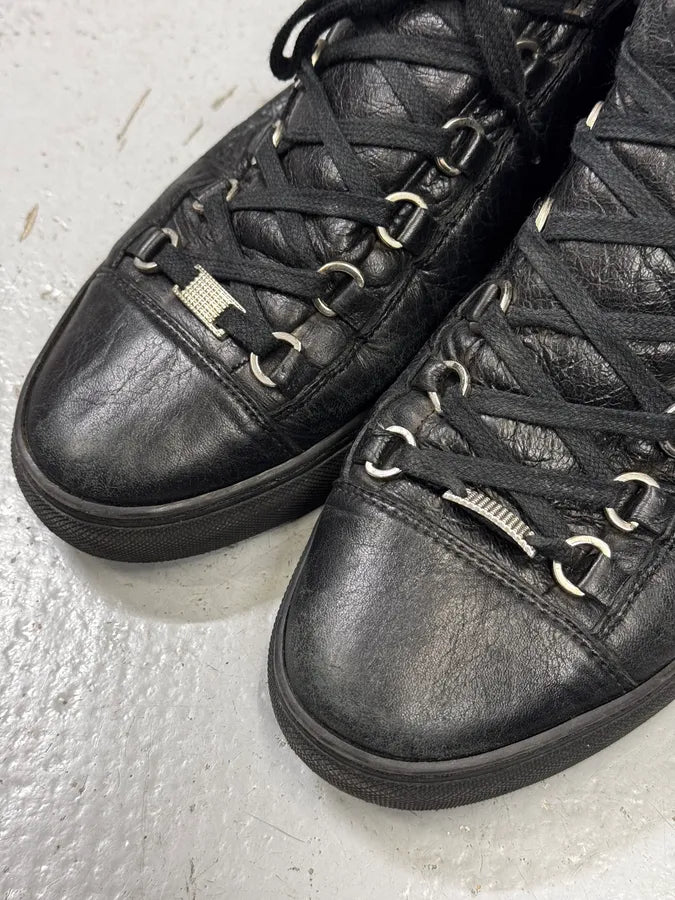 Balenciaga Arena Black Low Leather Sneakers zGSSNpb 6