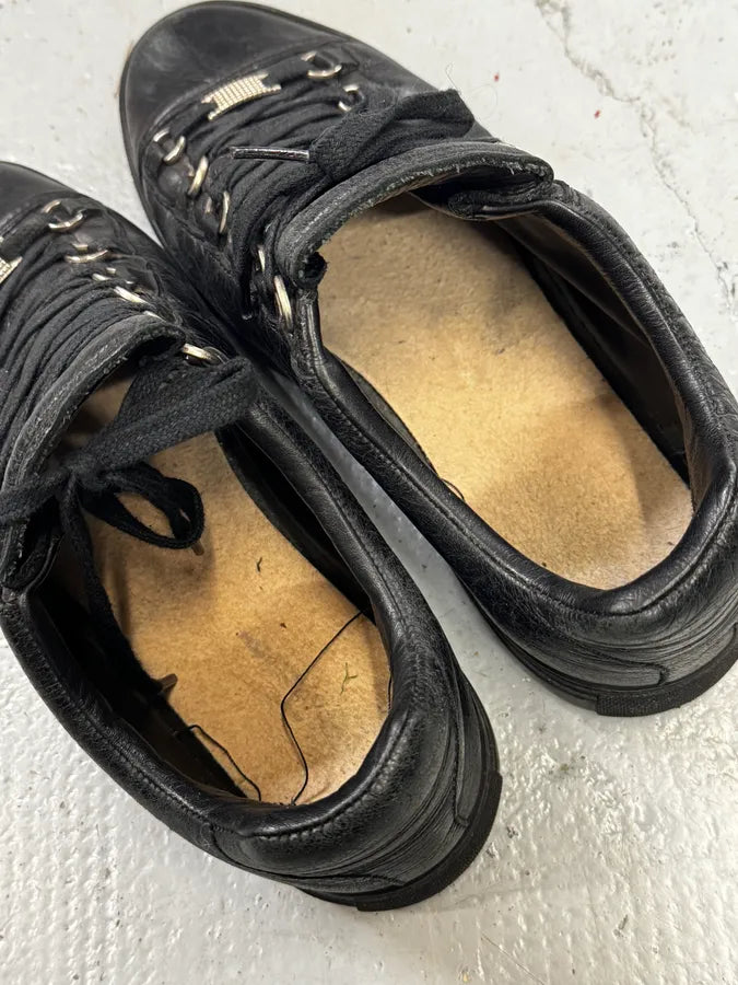 Balenciaga Arena Black Low Leather Sneakers zGSSNpb 9