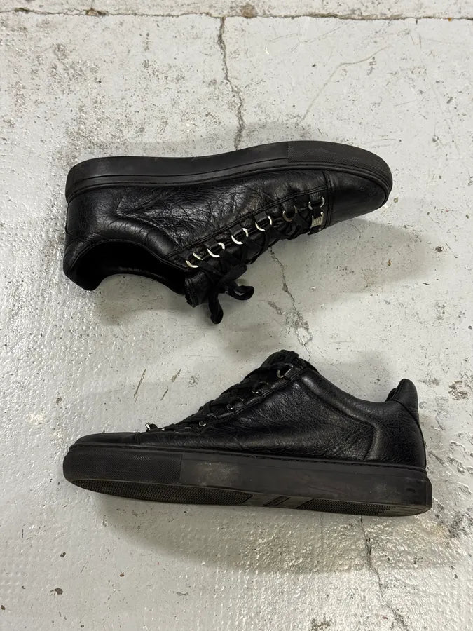 Balenciaga Arena Black Low Leather Sneakers zGSSNpb 4