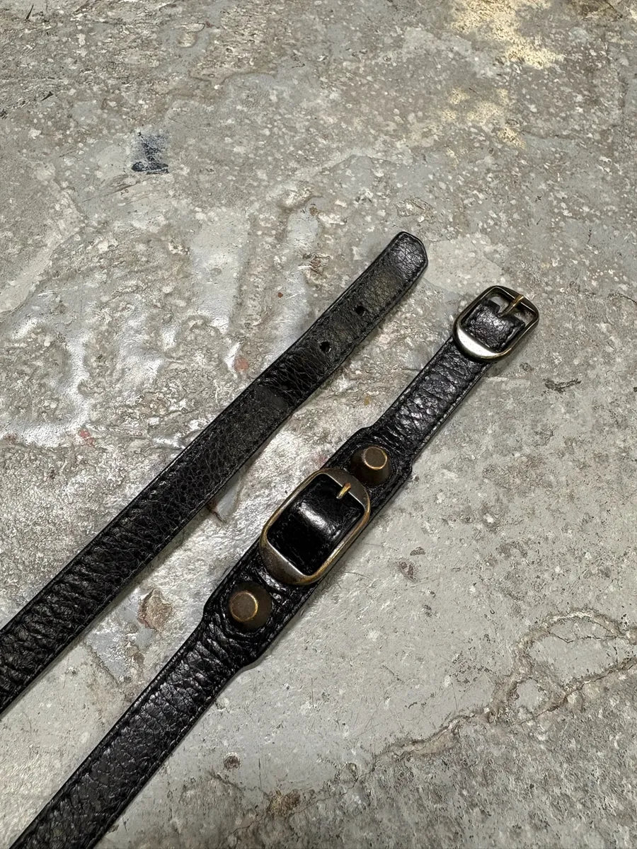 Balenciaga Black City Studded Leather Bracelet (OS) DIpYbIe 1