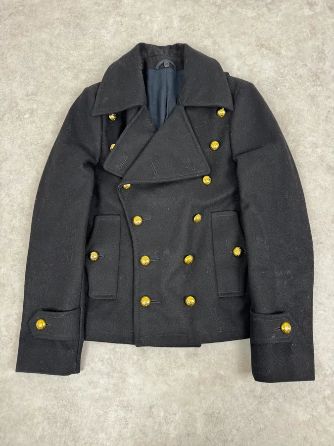 AW2007 Balenciaga Black Classy Officer Jacket By Nicolas Ghesquière LoaafHn 0