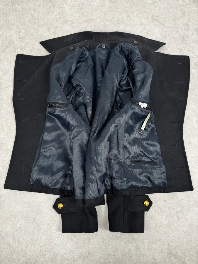 AW2007 Balenciaga Black Classy Officer Jacket By Nicolas Ghesquière LoaafHn 7