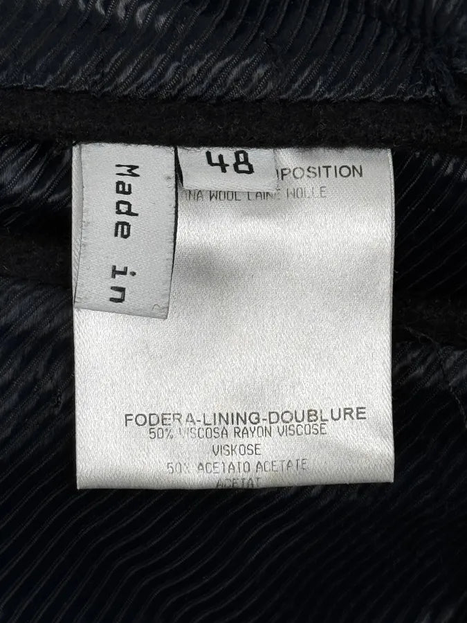 AW2007 Balenciaga Black Classy Officer Jacket By Nicolas Ghesquière LoaafHn 11