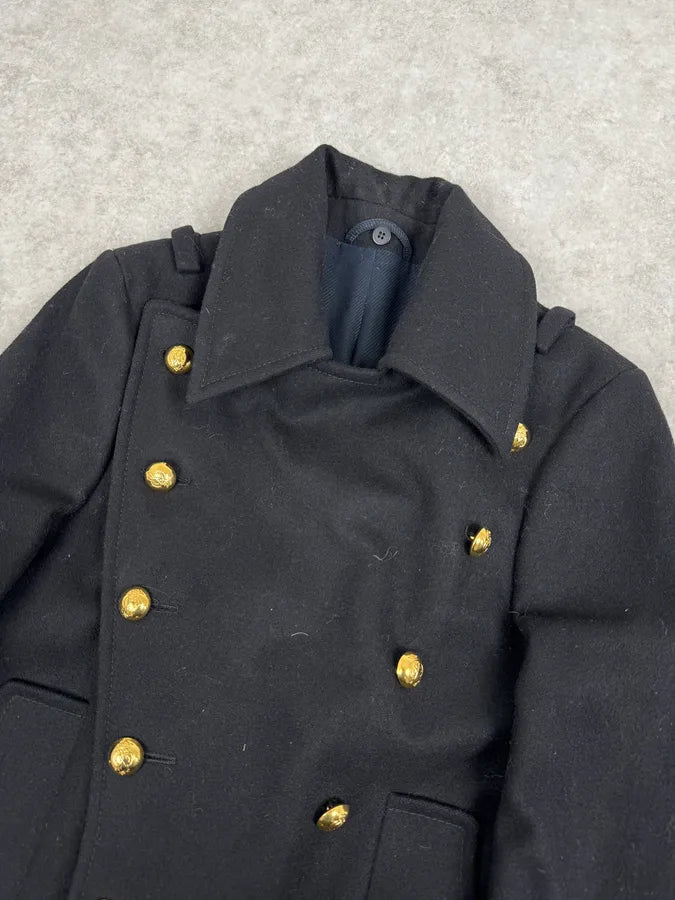 AW2007 Balenciaga Black Classy Officer Jacket By Nicolas Ghesquière LoaafHn 5
