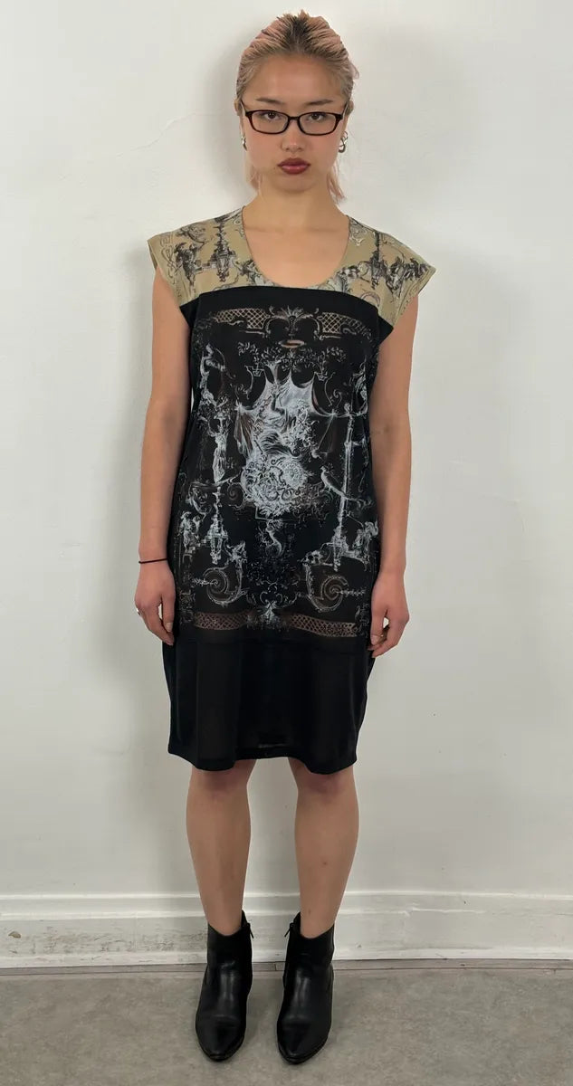 SS2009 Balenciaga Black Baroque Avant-Garde Dress JsTXyke 0
