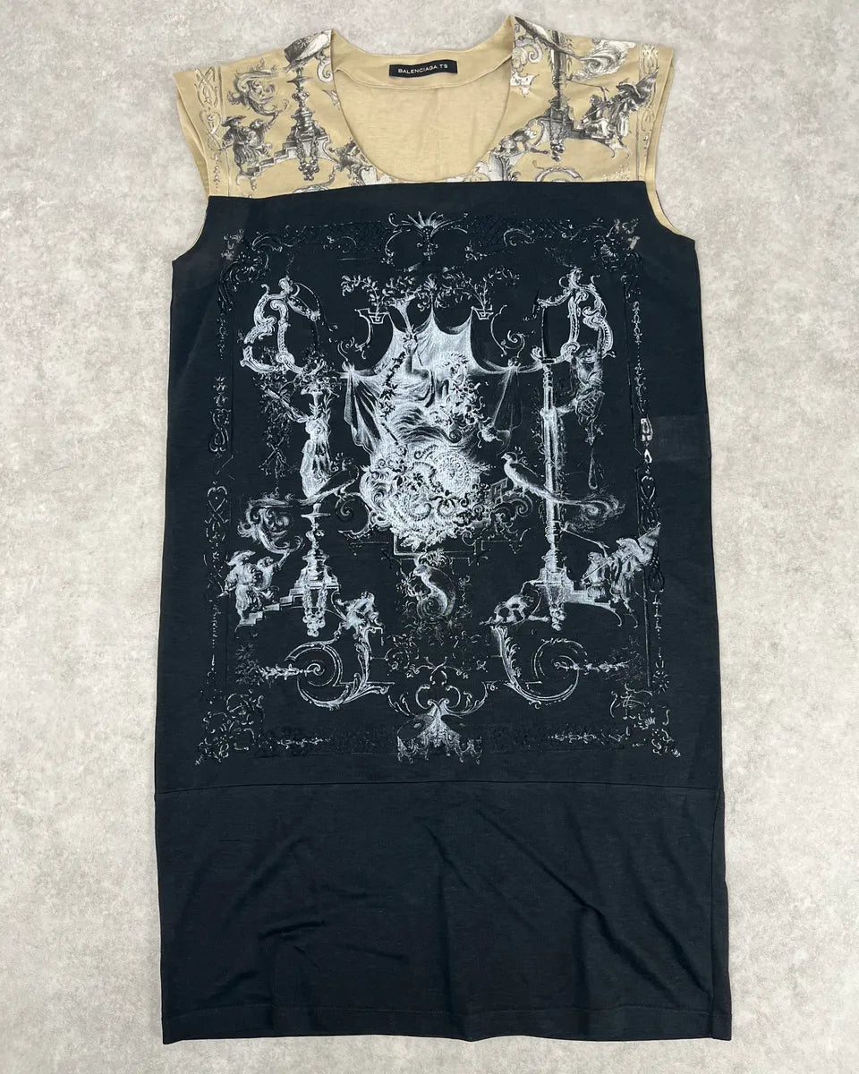 SS2009 Balenciaga Black Baroque Avant-Garde Dress JsTXyke 2