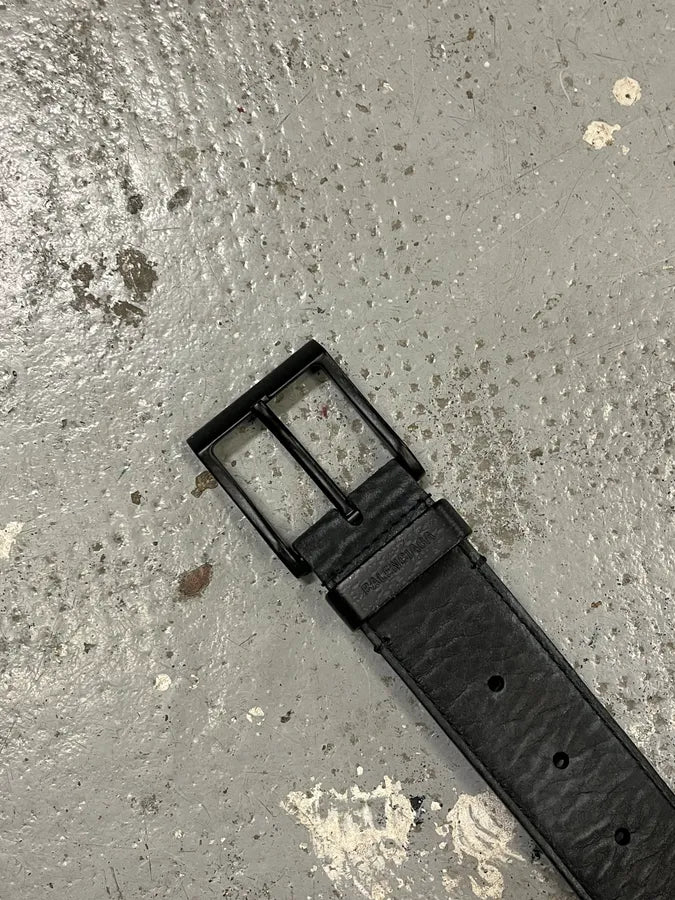 Balenciaga Black Leather Belt vxDCKXV 6