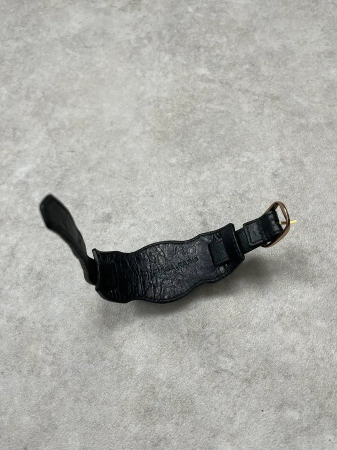 Balenciaga Black Lamb Leather StuddedBracelet cwJinDb 5