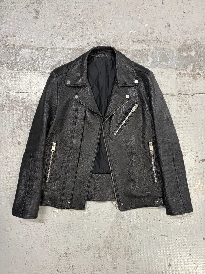 AW2014 Balenciaga Black Leather Perfecto Jacket iMNVJlz 6