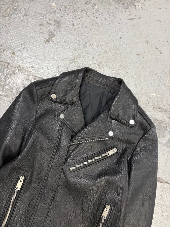 AW2014 Balenciaga Black Leather Perfecto Jacket iMNVJlz 3