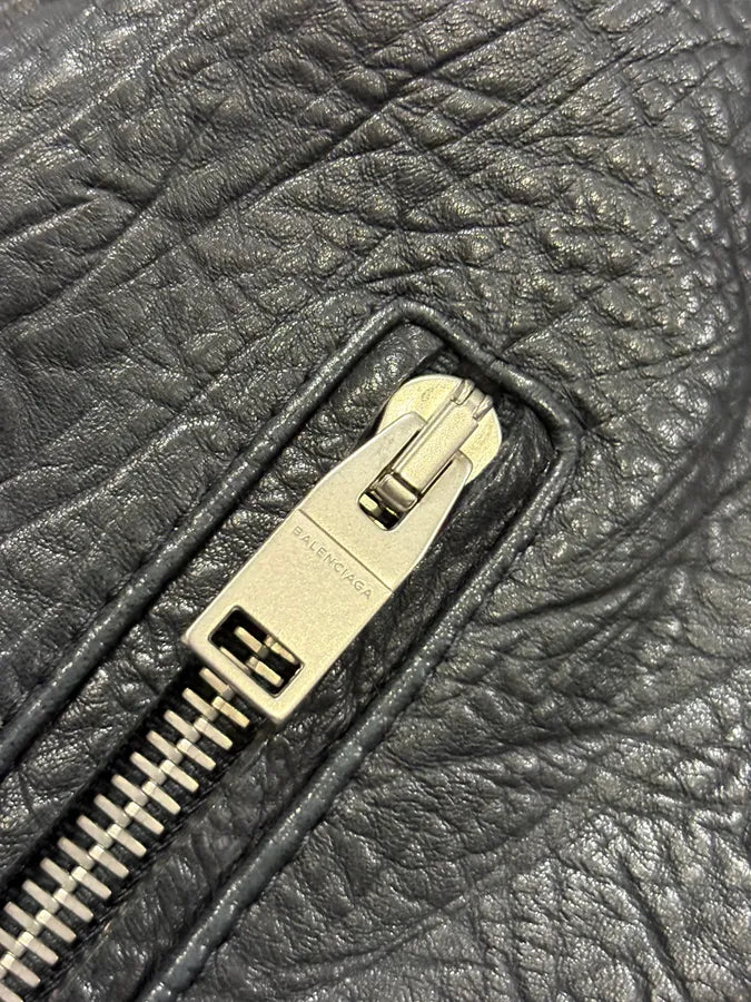 AW2014 Balenciaga Black Leather Perfecto Jacket iMNVJlz 12