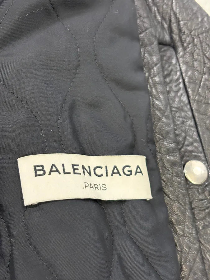AW2014 Balenciaga Black Leather Perfecto Jacket iMNVJlz 11
