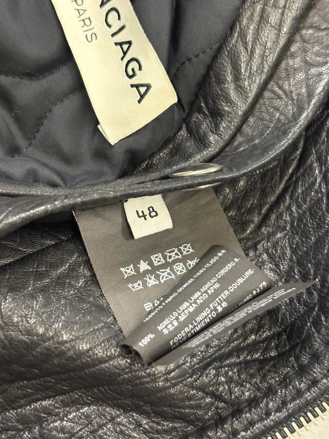 AW2014 Balenciaga Black Leather Perfecto Jacket iMNVJlz 8