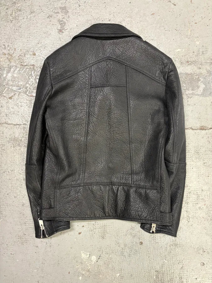 AW2014 Balenciaga Black Leather Perfecto Jacket iMNVJlz 5