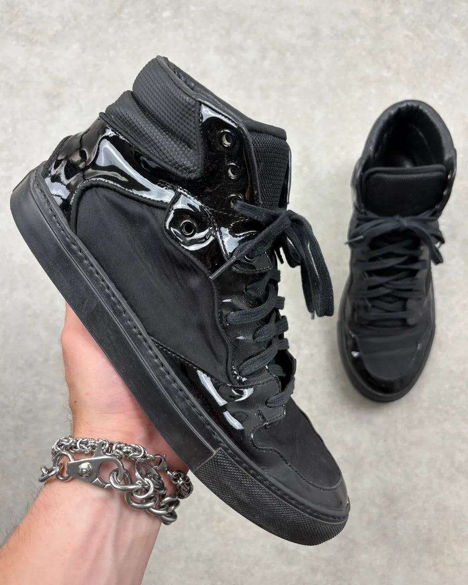 Balenciaga Black Leather High Sneakers fwXnpNo 0