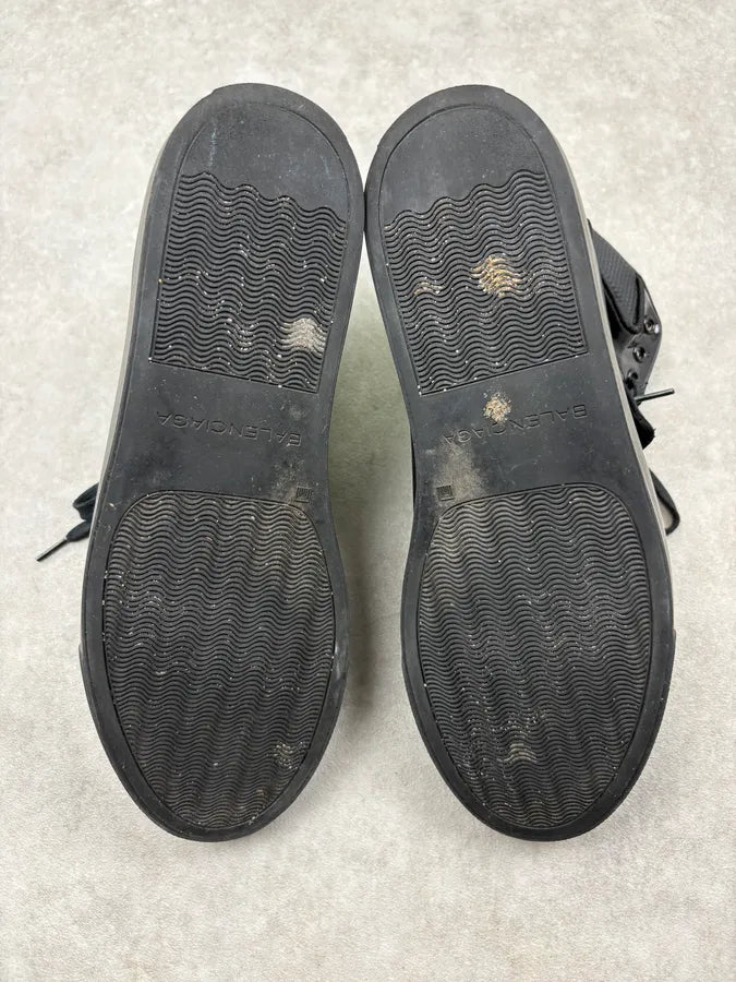 Balenciaga Black Leather High Sneakers fwXnpNo 7