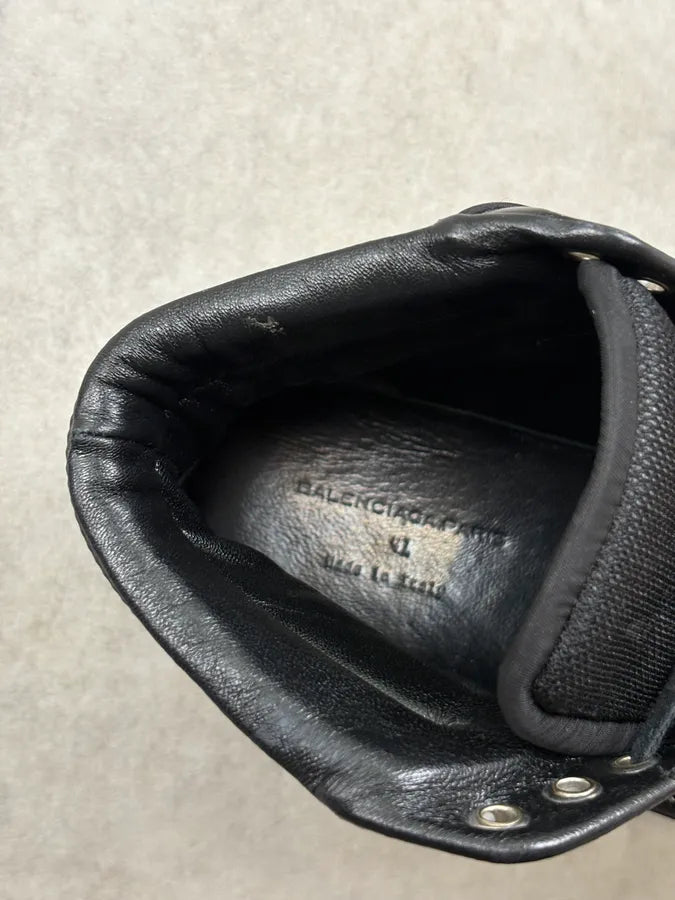 Balenciaga Black Leather High Sneakers fwXnpNo 8