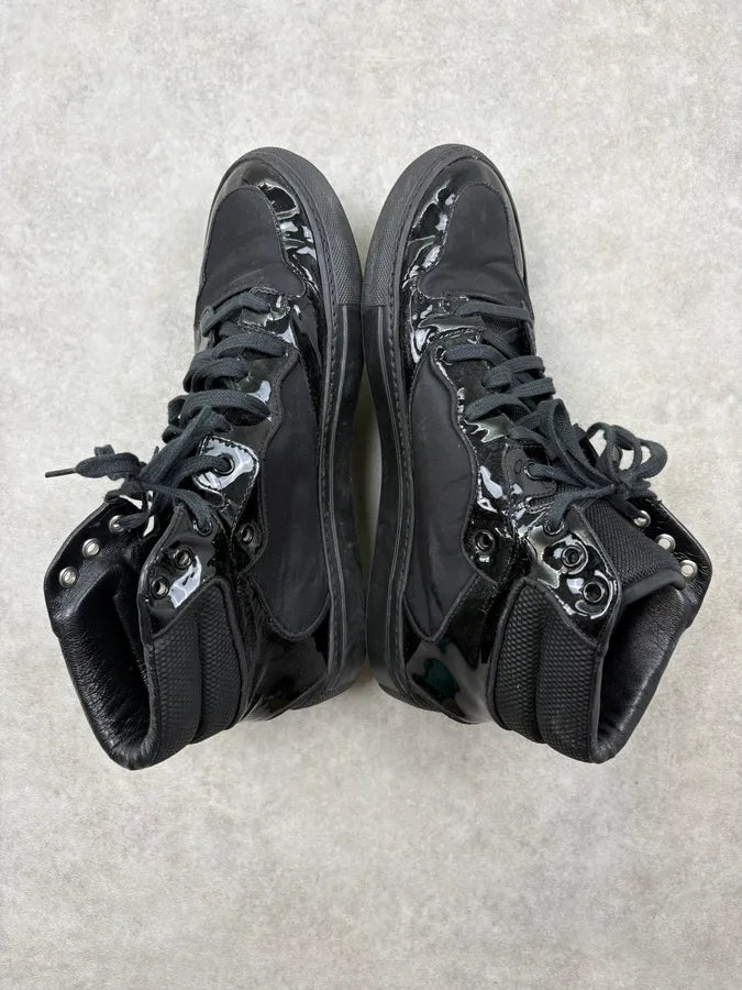 Balenciaga Black Leather High Sneakers fwXnpNo 4