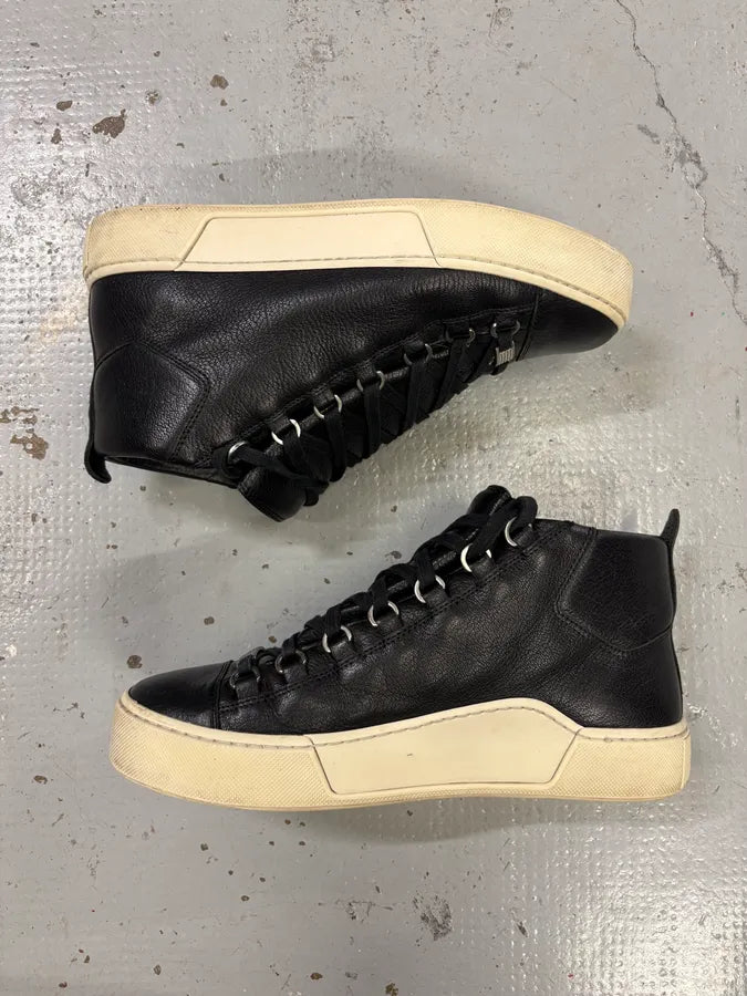 Balenciaga Black Leather High Sneakers MjigfpM 3