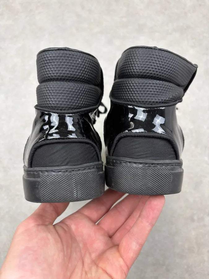 Balenciaga Black Leather High Sneakers fwXnpNo 6