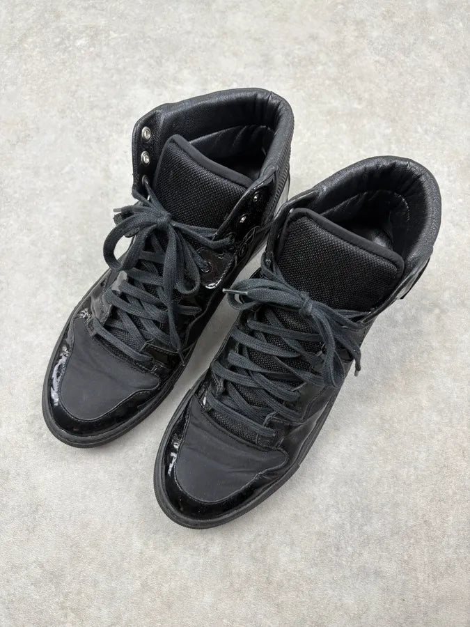 Balenciaga Black Leather High Sneakers fwXnpNo 2