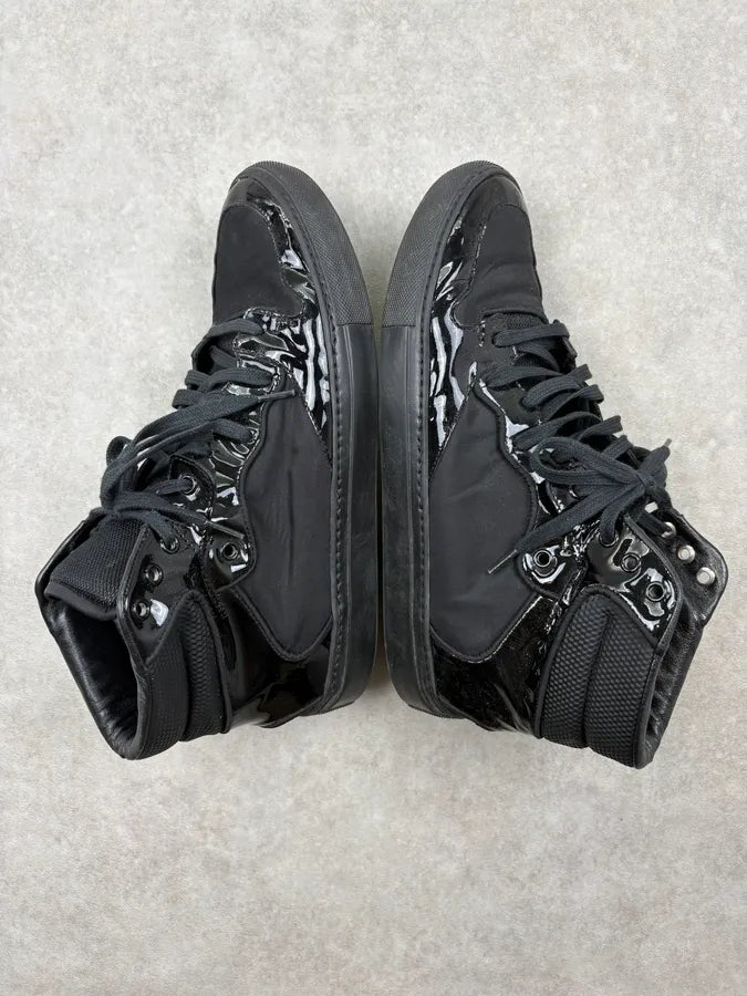 Balenciaga Black Leather High Sneakers fwXnpNo 5