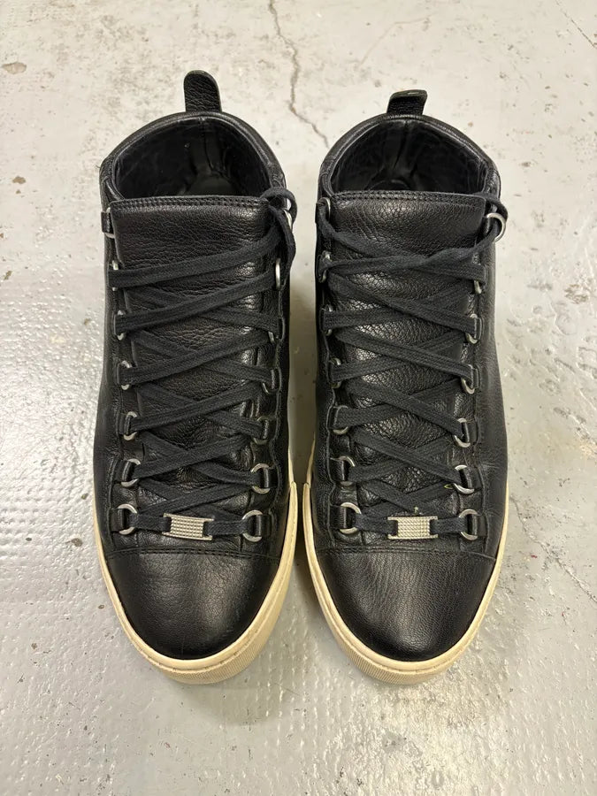 Balenciaga Black Leather High Sneakers MjigfpM 1