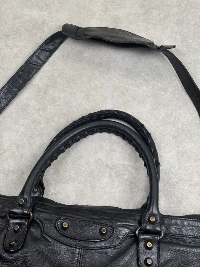 Balenciaga Black Leather Multi-Pocket Handle Bag frnItJh 4