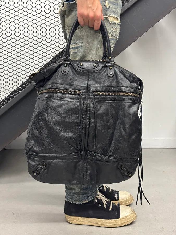 Balenciaga Black Leather Multi-Pocket Handle Bag frnItJh 3