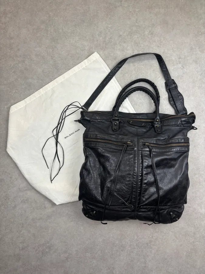 Balenciaga Black Leather Multi-Pocket Handle Bag frnItJh 2