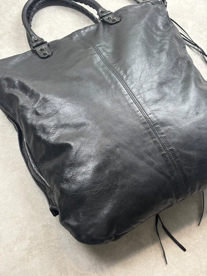 Balenciaga Black Leather Multi-Pocket Handle Bag frnItJh 15