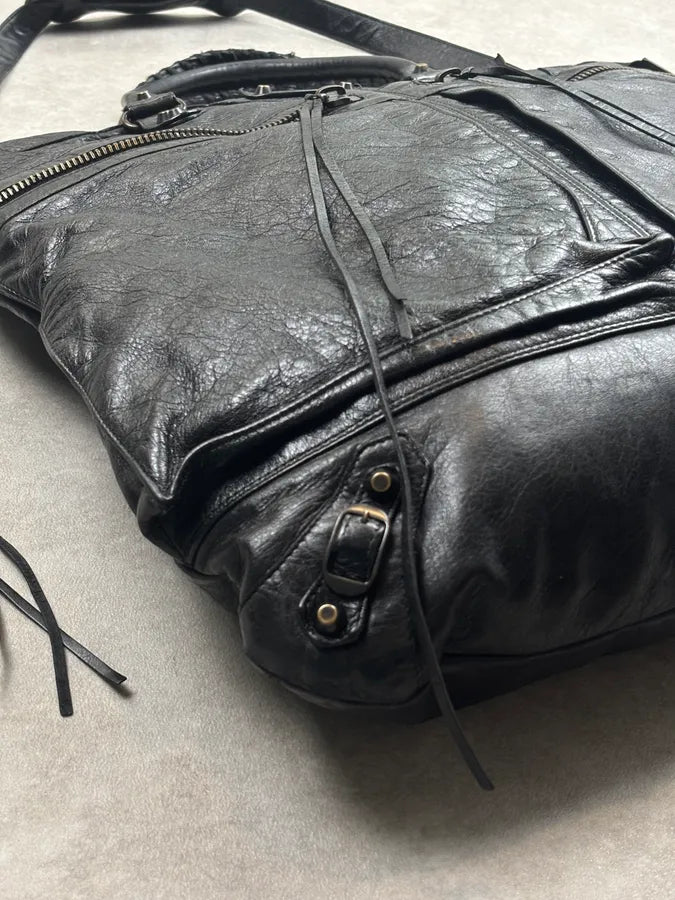 Balenciaga Black Leather Multi-Pocket Handle Bag frnItJh 10