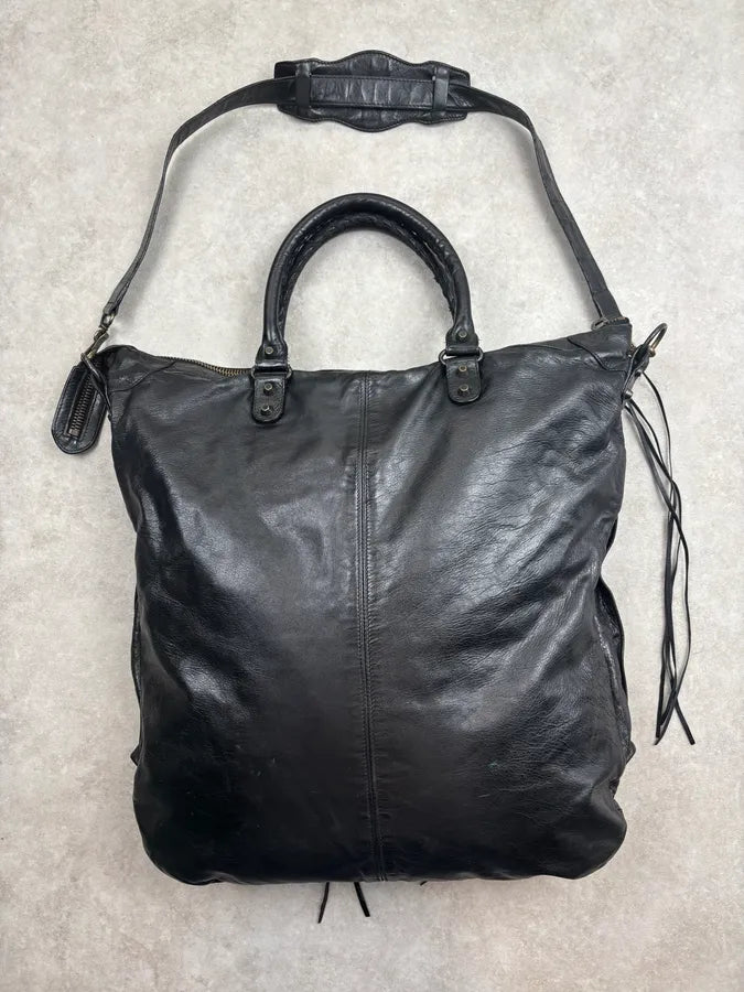 Balenciaga Black Leather Multi-Pocket Handle Bag frnItJh 12
