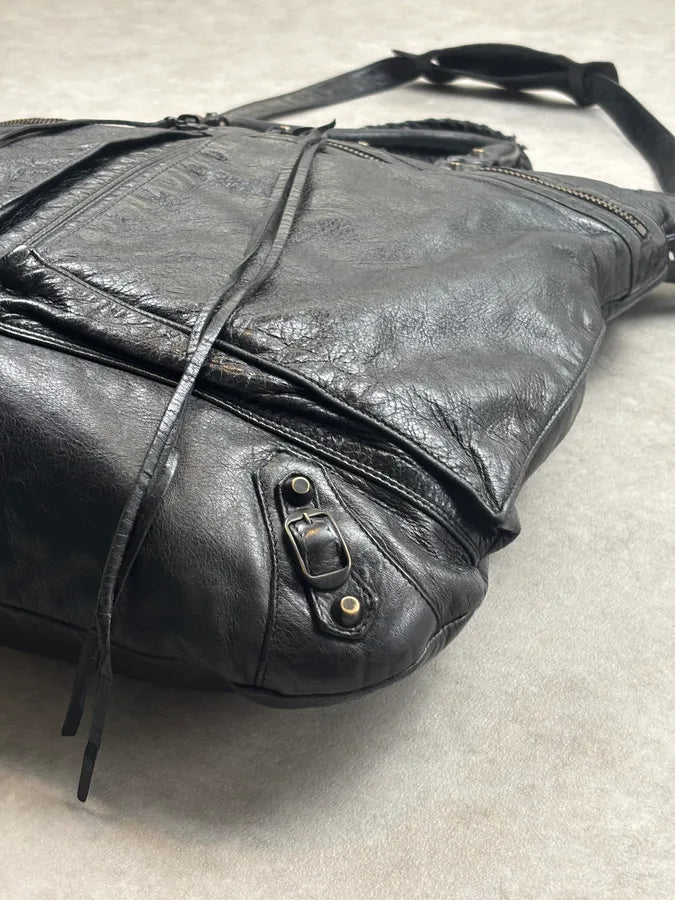 Balenciaga Black Leather Multi-Pocket Handle Bag frnItJh 11